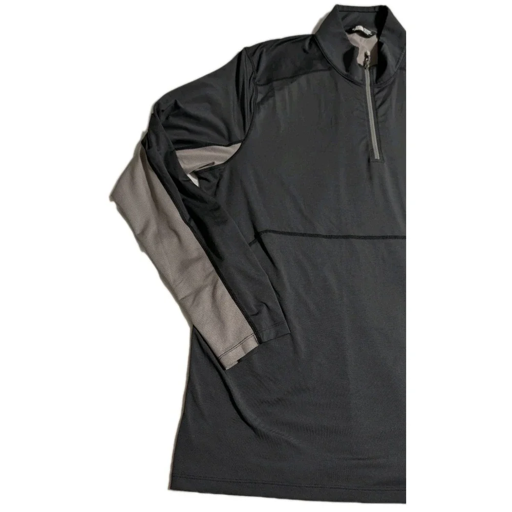 The North Face Mens XXL 1/4 Zip Performance Pullover Black‎ Gray Active